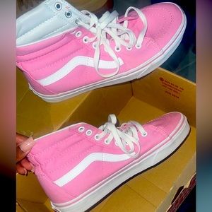 Pink vans wore once size 9